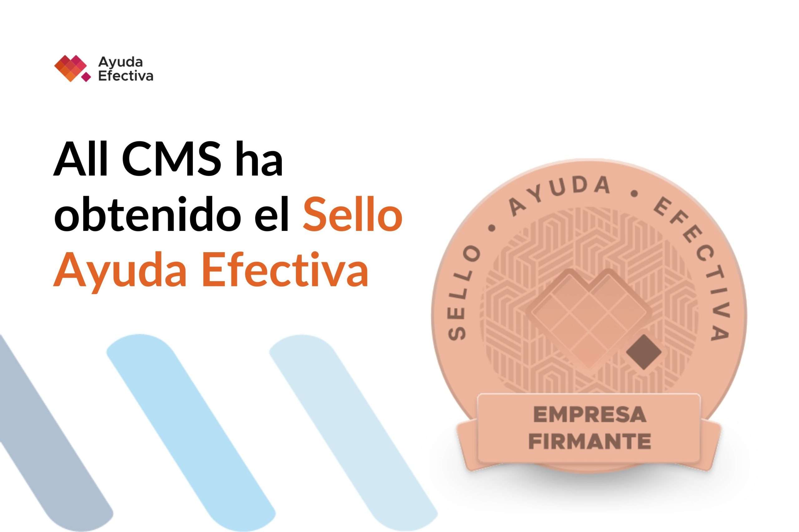 Sello Ayuda Efectiva All CMS Empresa Firmante Colaboracion Donaciones ESG